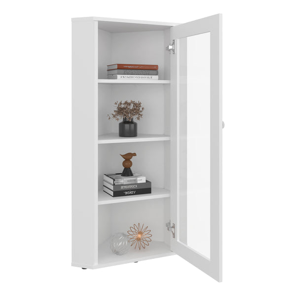 English Elm Genova Slim Glass Door Display Cabinet Modern Shelved Showcase for Living or Dining B070P487557