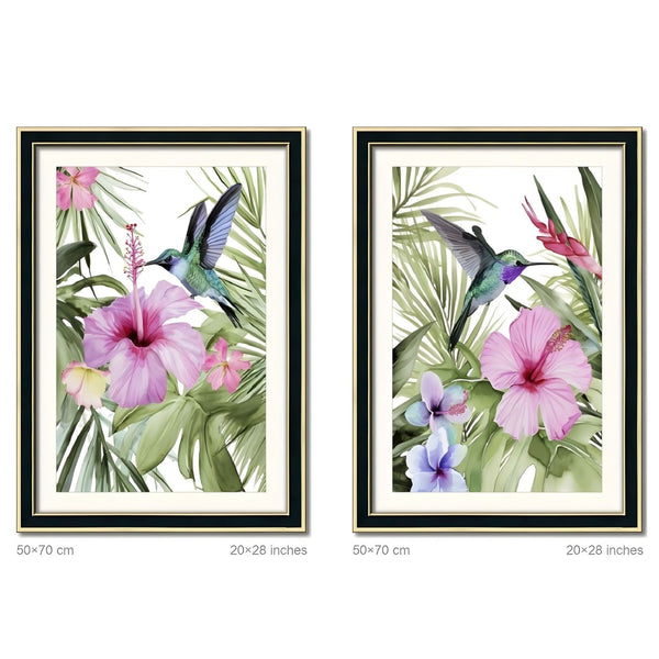 English Elm Set Of 2 Pelican Bird Framed Wall Art - Elegant Coastal Prints With Solid Wood Frames For Home Décor T3976P383230-GIGA