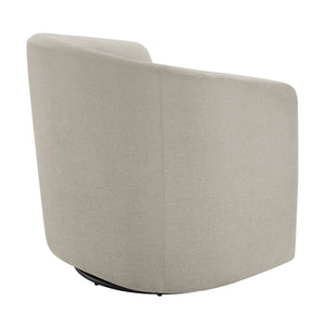 English Elm Ardena Sea Oat Swivel Barrel Chair Beige — Durable Commercial-Grade Fabric, Pocket Coil Seat, 360° Swivel B050P322592