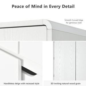 English Elm K&k Farmhouse Pantry Cabinet 72 Inch Tall Mdf Cupboard with Adjustable Shelves White N707S000021W