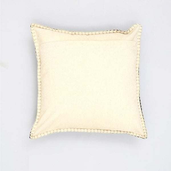 English Elm Stonewashed Cotton Velvet Throw Pillow - Hand-Stitched Edges, Luxurious Indigo Accent, 19"X19" B346P321256-GIGA