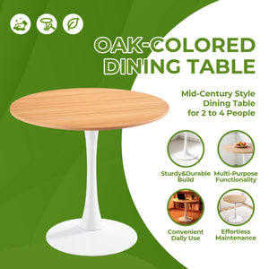 English Elm 1+4 Round Marble-look Mdf Pub Set with Metal Base for Kitchen or Home Bar W234S00139
