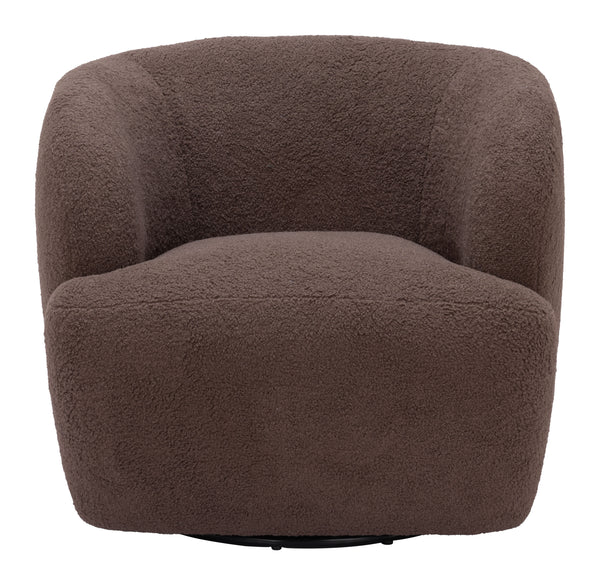 Govan Swivel Chair Brown 109958 Zuo Modern