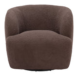 Govan Swivel Chair Brown 109958 Zuo Modern