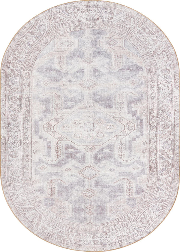 Unique Loom Timeless Paul Machine Made Medallion Rug Gray, Beige/Ivory 7' 7" x 10' 6"