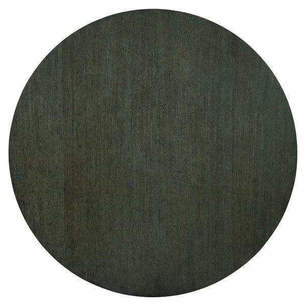 Bernhardt Bernhardt Linea Round Dining Table — 60" Wire-Brushed Oak Top, Cerused Charcoal Finish, Textured Graphite Base K1099