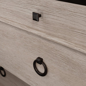 English Elm Lateral File Cabinet With Key Lock, Stylish Brown Oak Finish For Organized Workspace & Security B356P367824