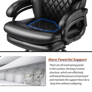 English Elm 500lbs Capacity Executive Office Chair Wide Spring Seat Ergonomic Support Heavy Duty W5201P418157