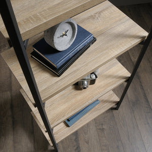 English Elm Bookcase, Versatile Brown-Finish Design With Durable Metal Frame For Modern & Rustic Interiors B356P367754