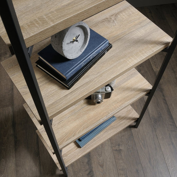 English Elm Bookcase, Versatile Brown-Finish Design With Durable Metal Frame For Modern & Rustic Interiors B356P367754