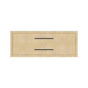 English Elm Modern Wavy Wall-mounted Queen Headboard with Organic Wood Grain Bohemian Bedroom Texture Oak W1820P407911