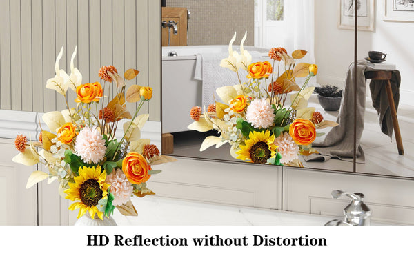 English Elm 32*28medicine Cabinet Aluminum Wall Mount Mirrored Storage with Adjustable Bathroom Shelves W708P421793