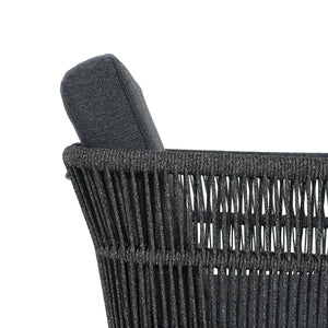 English Elm Outdoor Woven Rattan Aluminum Dining Chairs Set of 2 Coastal Patio Seating Grey N779P368549G