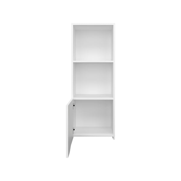 English Elm Wall Engineered Wood Cabinet with Single Door and Two Shelves for Kitchen Storage, Modern Durable Design White 44.09 L x 16.14 W x 2.76 H B097P250867