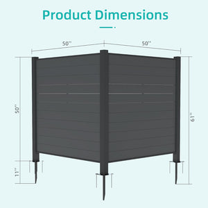 English Elm Outdoor Metal Lattice Privacy Panels Powder Coated Steel Yard Fence Two Piece Set W1859P399497