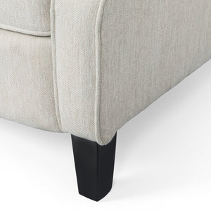 English Elm Christopher Knight Home® - Pushback Tufted Recliner Chair in Beige Fabric with Wingback Design, Birch Legs, Contemporary Comfort and Style 68629.00