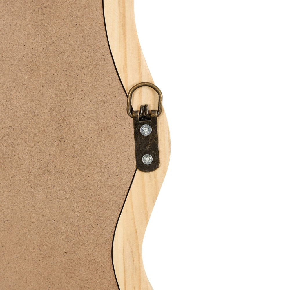 English Elm Solid Wood Wavy Rectangle Mirror - 40"X28" Handcrafted Modern Decor For Entryway, Bathroom, Living Room W1445P189612-GIGA