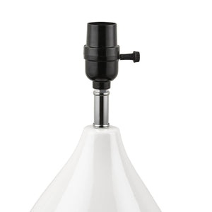 English Elm 2-Tone Ceramic Table Lamp Set of 2 with Elegant Silvery Accents, Modern White Ceramic Bases, 21.5"H White+Silver 19.1 L x 15.35 W x 15.35 H B035P264515