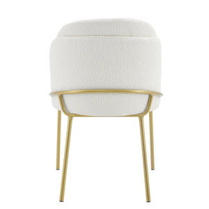 English Elm Set Set Of 2 Modern Dining Chairs With White Upholstered Seats And Brown Legs For Stylish Comfort W370P193934-GIGA