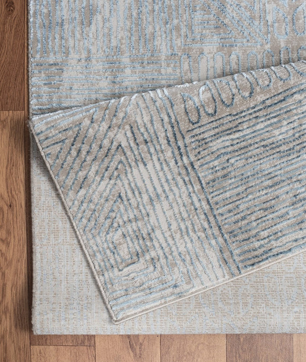 English Elm Elegance Blue Area Rug 2'7"X7'3" - Durable, Stain-Resistant, Soft, Perfect For High-Traffic Spaces B186P181058