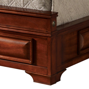 English Elm Lavita King Storage Bed In Warm Oak Finish - Stylish Sleigh Design With Under-Bed Drawers Included B078S00491