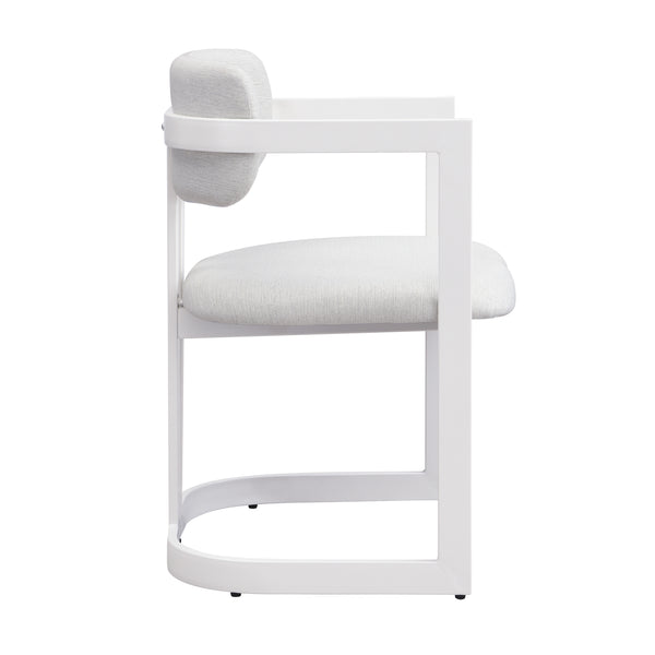 English Elm Christopher Knight Home® - Upholstered Dining Chairs Set of 2 with Iron Frame, Fabric Seat Cushions, Modern Compact Design Beige+White N779P281141B