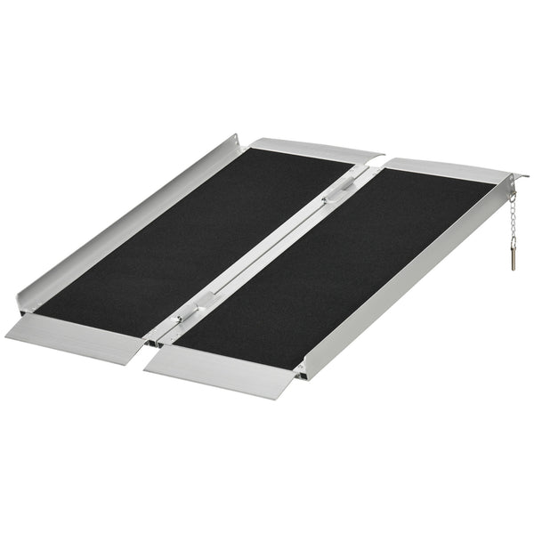 English Elm Homcom Folding Aluminum Wheelchair Ramp 3ft Non-slip 600lb Capacity Doorways W2225P229445