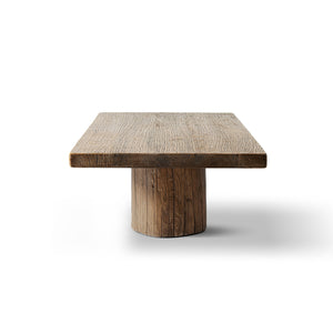 English Elm Arbor Reclaimed Elm Plinth Coffee Table Solid Wood Farmhouse Living Room Accent B2719P474446