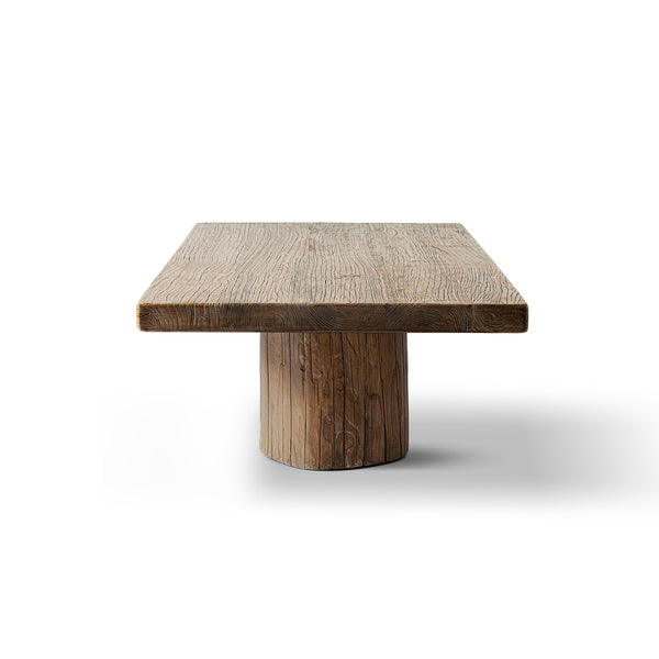 English Elm Arbor Reclaimed Elm Plinth Coffee Table Solid Wood Farmhouse Living Room Accent B2719P474446