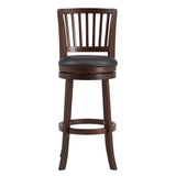 Homelegance By Top-Line Astin Slat Back Swivel Chair Black Rubberwood