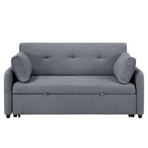 English Elm Ravenna Linen Sleeper Sofa with Built-in Charging Station Tufted Cushions Guest Bed B2749P413197
