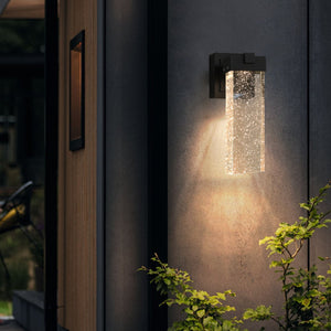 English Elm 2-pack Outdoor Led Wall Sconces Bubble Crystal Aluminum Dusk to Dawn Porch Lights W2312P415986