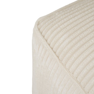 English Elm Upholstered Corduroy Square Ottoman Plywood Frame Sectional Footrest for Living Room Beige N757P414087I
