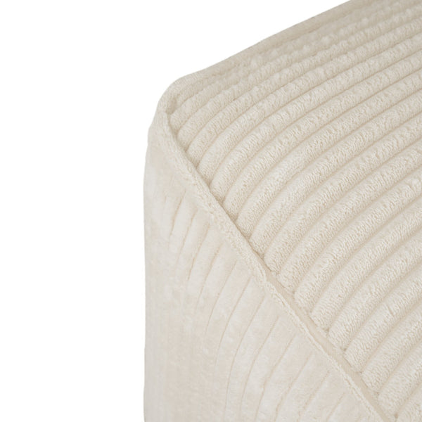 English Elm Upholstered Corduroy Square Ottoman Plywood Frame Sectional Footrest for Living Room Beige N757P414087I