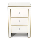 Christopher Knight Home® - Noble House - Lenorr Mirrored 3 Drawer Side Table