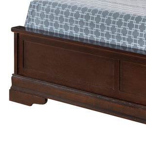 English Elm Elegant Traditional King Bed In Warm Cappuccino Finish - Classic Comfort & Timeless Style For Your Bedroom B078S00331