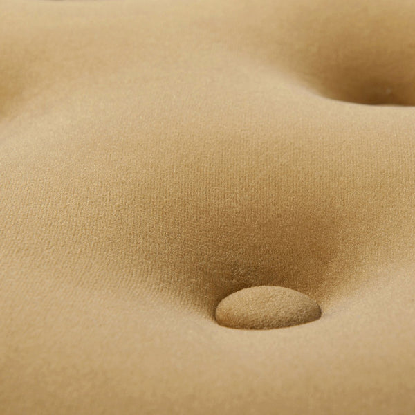 English Elm Jennifer Taylor Home - Yolanda 24" Round Velvet Accent Ottoman In Gold Yellow With Luxurious Trim For Stylish Living Spaces B2719P238165