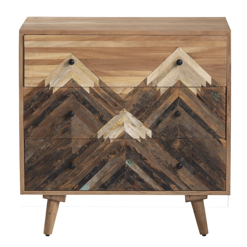 Crestview Collection Rustic Mountain-inspired Cabinet: Stylish Mango & Acacia Wood Furniture With Functional Drawers Brown Solid Wood Cvfnr4559