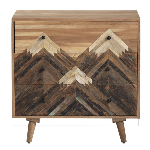 Crestview Collection Rustic Mountain-inspired Cabinet: Stylish Mango & Acacia Wood Furniture With Functional Drawers Brown Solid Wood Cvfnr4559
