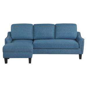 OSP Home Furnishings Lester Chaise Sofa Blue