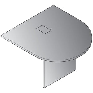 OSP Home Furnishings Expandable Modular Office Table with Laminate Top for Training Rooms and Collaborative Pods 48"X48"  Espresso EXP-230-ESP