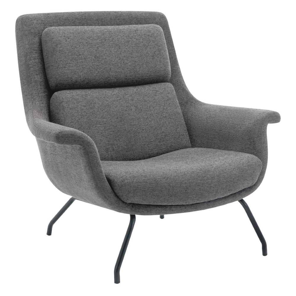 OSP Home Furnishings Adria Armchair  Charcoal/Black