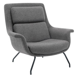 OSP Home Furnishings Adria Armchair  Charcoal/Black