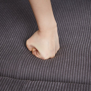 English Elm FX'' 66 Inch Sleeper Sofa Bed 3-in-1 Convertible Pullout Sofa with Plush Corduroy, 4 Pillows, Pockets Grey W1926S00059