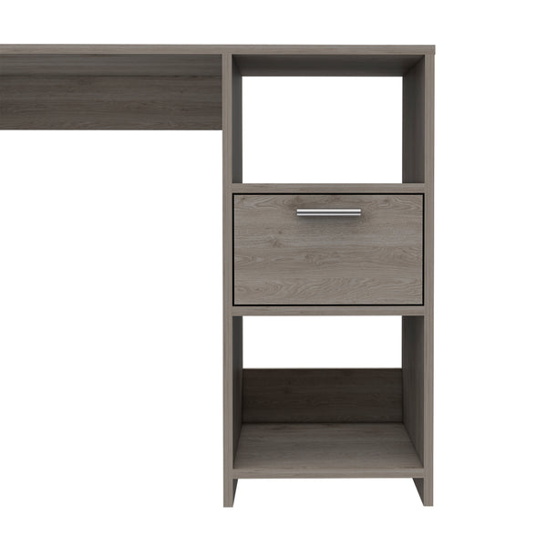 English Elm Arlington Computer Desk With Open Shelves & Drawer - Stylish, Compact Workstation For Small Spaces B128P148860