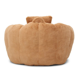 English Elm Giant Foam-Filled Bean Bag Chair with Footstool, Shell-Shaped Faux Fur Sofa for Gaming Reading уют khaki W2677P306796
