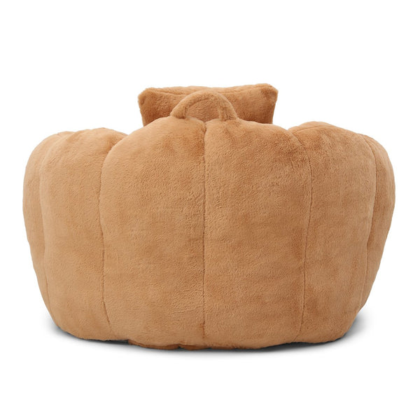 English Elm Giant Foam-Filled Bean Bag Chair with Footstool, Shell-Shaped Faux Fur Sofa for Gaming Reading уют khaki W2677P306796