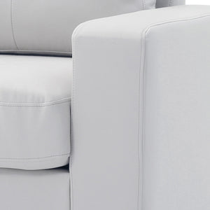 English Elm Elegant Newbury Club Chair with Pocketed Coil Support and Dacron Foam Comfort, KD Design for Small Spaces White 20 L x 30 W x 21 H B078108254