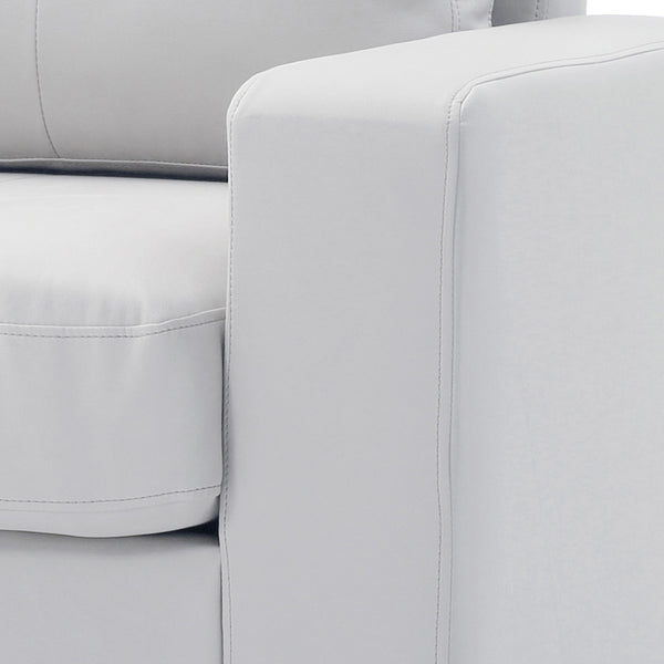 English Elm Elegant Newbury Club Chair with Pocketed Coil Support and Dacron Foam Comfort, KD Design for Small Spaces White 20 L x 30 W x 21 H B078108254