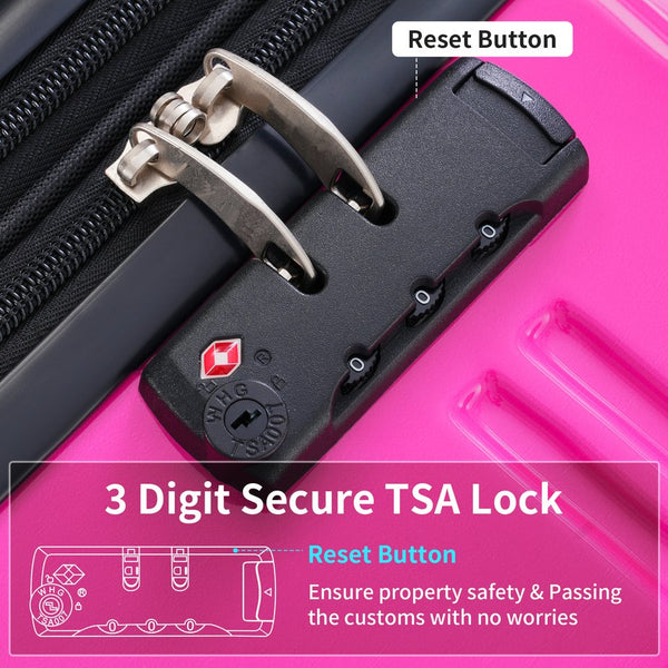 English Elm Hardshell Polycarbonate 3 Piece Luggage Set Spinner Wheels Tsa Lock Expandable Travel Multicolor Purple N732P184448Z